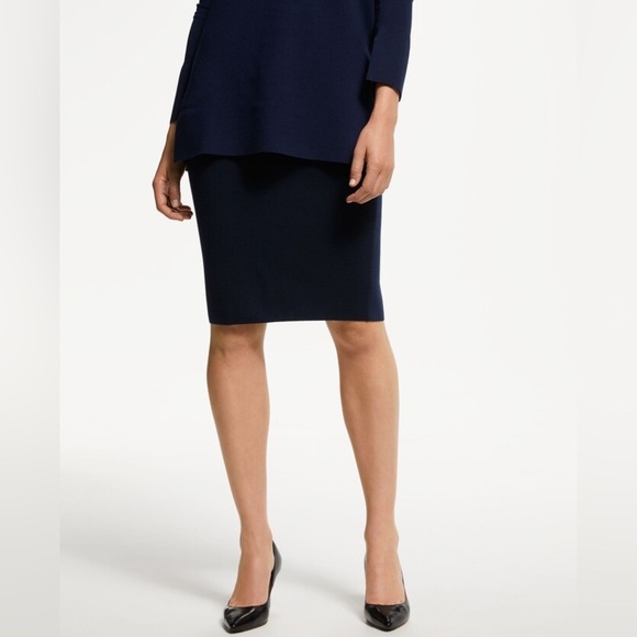 NWT Winser London Milano 100% Merino Wool Career office Pencil Skirt Grey Small - Picture 1 of 13